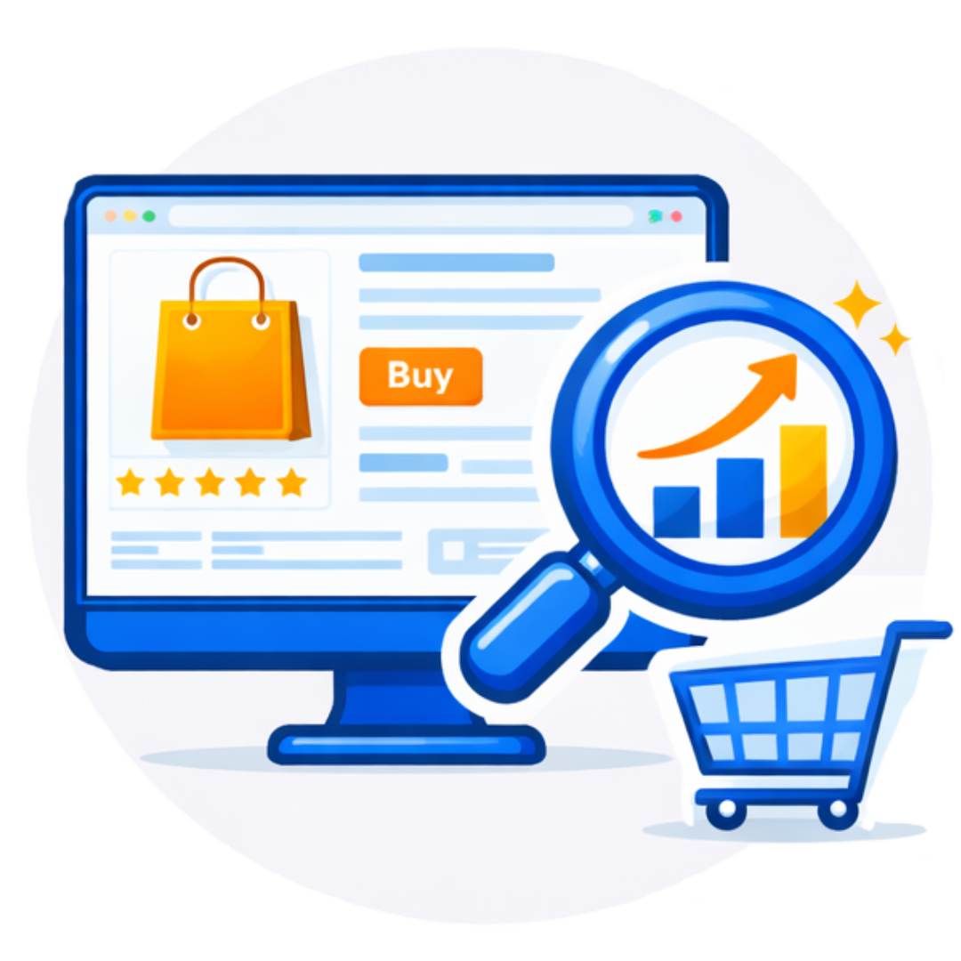 E-commerce SEO insights and growth icon